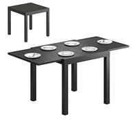 Outsunny Table de Jardin Extensible 80-160 cm 4-6 Personnes Plateau à Latte