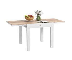 Outsunny Table de Jardin Extensible 80/160 cm en Aluminium, Table à Manger de Jardin pour 6 Personnes rectangulaire, Anti-Rouille et résistante aux intempéries, pour Patio, terrasse, Gris