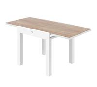 Outsunny Table de Jardin Extensible 80-160 cm pour 4-6 Places, Blanc