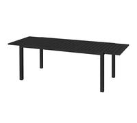 Outsunny Table de jardin extensible en aluminium rectangulaire 6 - 8 personnes, dim. 180/240L x 94l x 73H cm, noir