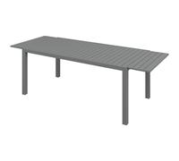 Outsunny Table de jardin extensible en aluminium rectangulaire 6 - 8 personnes, dim. 180/240L x 94l x 73H cm, gris