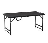 Outsunny - Table de jardin - HDPE - 118x60x74cm - Gris foncé
