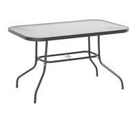 Outsunny Table de Jardin Rectangulaire Métal Époxy 120L X 80l x 70H cm Gris