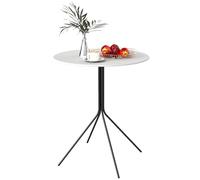 Outsunny Table de Jardin Ronde Ø 60 cm, Table de terrasse en Acier pour intérieur et extérieur, idéale pour Balcon et Porche, Gris foncé