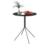 Outsunny Table de Jardin Ronde résistante intempéries Ø60x71 cm Noir