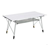 Outsunny Table pliante aluminium - Camping 6 pers - Hauteur réglable, sac transport - Gris