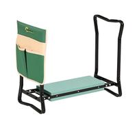Outsunny Tabouret de Jardin Pliable Agenouilloir de Jardin Coussin Vert