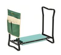 Outsunny Tabouret de Jardin Pliable agenouilloir de Jardin siège Jardinage avec Coussin Pochette Rangement Outils Vert Ce tabouret de jardin agenouilloir de jardin 2 en 1 vous facilitera grandement la