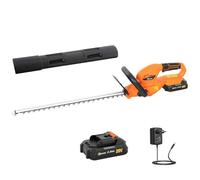 Outsunny Taille-Haies Électrique 100 W, Batterie 2,0 Ah, Lame 51 cm, Orange