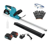 Outsunny Taille-Haies électrique avec 2 Batteries 3,0Ah 18V et Chargeur 0,8A, Taille-Haies sans Fil avec Longueur de Coupe 51 cm, pour Branches, arbustes et brindilles, Bleu