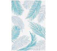 Outsunny Tapis d'extérieur réversible 274x182 cm, tapis de sol en PP résistant aux intempéries, sac de transport, bleu