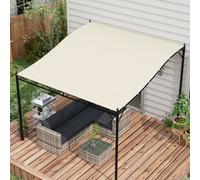 Outsunny Telo Copertura per Gazebo Pergola 3x3 m in Poliestere con 16 Fori di Drenaggio, 297x297 cm, Beige