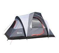 Tente de camping 2-3 personnes - sac de transport - polyester gris