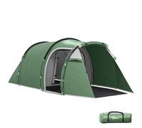 Tente de camping 3-4 pers. fibre verre polyester PE vert