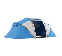 Tente de camping familiale 4-6 personnes bleu