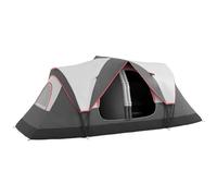 Outsunny Tente de Camping familiale 6-8 pers. Double Toit légère ventilée Facile à Monter - moustiquaire et Sac de tranport Inclus - Fibre Verre Polyester Gris foncé