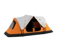 Outsunny Tente de Camping familiale 6-8 pers. Double Toit légère ventilée Facile à Monter - moustiquaire et Sac de tranport Inclus - Fibre Verre Polyester Orange