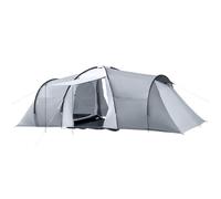 Outsunny Tente de Camping familiale dôme 4-6 Personnes avec 2 Chambres, 1 séjour et auvent imperméable 2000 mm, Protection Anti-UV, Sac de Transport, Multicolore