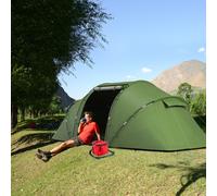 Outsunny Tente de Camping Familiale pour 4-6 Personnes avec 2 Chambres et Sac de Transport 430x240x170 cm Vert