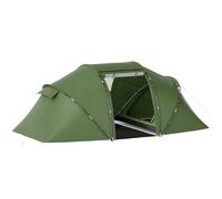 Outsunny Tente de camping familiale type tunnel pour 4 à 6 personnes, tente de camping pliable légère avec 2 chambres, salon, sac de transport imperméable pour plage, randonnée, 430 x 240 x 170 cm