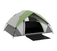 Outsunny Tente de Camping pour 2 Personnes 3-4 Saison 3000 mm Dôme Gris