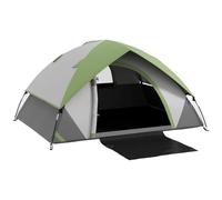 Outsunny Tente de Camping pour 2 Personnes 3-4 Saison 3000 mm Dôme Gris