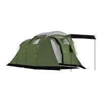 Outsunny Tente de camping pour 3 à 4 personnes, stable, étanche, avec cabine de couchage, entrée, salon, colonne d'eau de 3000 mm, tente tunnel pour camping, voyage, vert