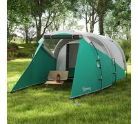 Outsunny Tente de camping pour 4-5 personnes, espaces de vie et de sommeil séparés, 460L x 260P x 190H cm, Vert