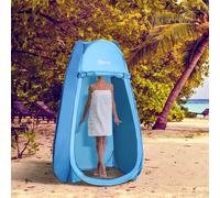 Tente de douche pliable pop-up automatique instantanée cabinet de changement camping polyester bleu 100x100x185cm Bleu