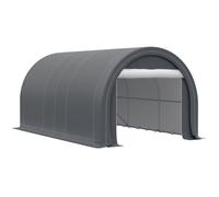 Outsunny Tente de garage Carport 5 x 3 x 2,4 m Acier galvanisé PE 190 g/m² Imperméable Gris