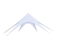 Tente de jardin XXL en étoile bâche anti-pluie voile d'ombrage toile de camping 10L x 10l x 4H m polyester haute densité 210D imperméable bleu clair Bleu G