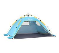 Outsunny Tente de plage pliable, tente de plage pop-up pour 1 à 2 personnes avec protection UV, imperméable, sac de transport, pour parc, camping, 220 x 173 x 120 cm, bleu clair