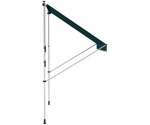 Outsunny Tente de Soleil d'Extérieur 2x1.5m à Rouleau avec Manivelle, Hauteur et Angle Réglables, Vert