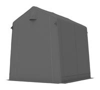 Outsunny Tente-garage 2,3 x 1,9 m imperméable - abri-outils avec porte enroulable à fermeture éclair, ventilation, toit à pignon, gris foncé