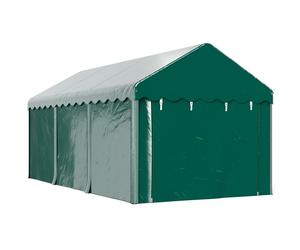 Outsunny Tente garage carport 3 x 6m Auvent de voiture robuste avec 2 portes enroulables, toile 200g PE, vert