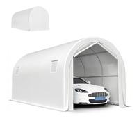 Outsunny Tente Garage Portable 3x6 m, Garage Extérieur Imperméable pour Voiture avec Porte Enroulable à Fermetures Éclair et 4 Fenêtres, Armature Métallique Galvanisée, UPF 30+, Abri de Rangement,