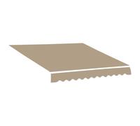 Outsunny Toile de Rechange pour Store Banne 4 x 2,5 m Anti-UV Beige | Lambrequin Vagues Douces, Polyester Haute densité 280 g/m², Dim. 2,82L x 2,4l (avancée) m