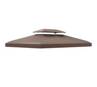 Outsunny Toile de Rechange pour Tonnelle Tente 3 x 4 m 180 g/m² Chocolat