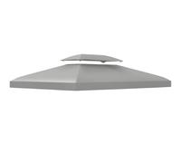 Outsunny Toile de Rechange pour Tonnelle Tente 3 x 4 m 180 g/m² Gris Clair