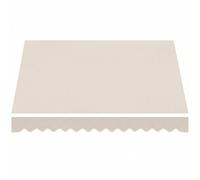 Outsunny Toile de Rechange Store Banne avec Lambrequin, Déperlante, Toile de Remplacement pour Store, Compatible 3,5 x 2,5 m, Tissu en Polyester Haute densité 280 g/m², Anti-UV, crème