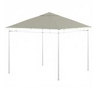 Outsunny Toile de Rechange Tonnelle Pavillon Anti-UV 3 x 3 m Gris Clair