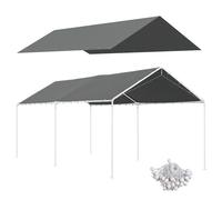 Outsunny - Toile de remplacement pour carport - PE - 586x296cm - Gris foncé
