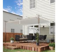 Outsunny Toile de toit pour pergola tonnelle rétractable de 4 x 3 m - crème Descriptions Longues:Redonner vie à votre pergola est facile avec ce toit de remplacement de Outsunny. Fabriqué en polyester
