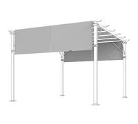 Outsunny Toiles de Rechange Pergola Rétractable 4,9x1,2m Gris Clair