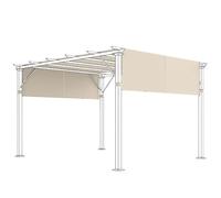 Outsunny Toiles de Rechange Pergola Rétractable 4,9x1,2m Kaki Clair