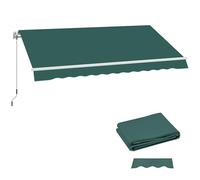 Outsunny Toit de rechange pour auvent 282 x 250 cm, toile pour auvent avec protection UV 50+, imperméable, toile de rechange pour patio, terrasse, jardin, balcon, vert