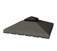 Outsunny Toit de rechange pour gazebo, 3 x 3 m, couverture de rechange avec double toit, 8 trous de drainage et protection UPF 30+, auvent de rechange pour pavillon gazebo, gris clair