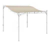 Outsunny Toit de rechange pour pergola 298 x 293 cm, voile d'ombrage pour auvent de terrasse, bâche de toit de rechange pour tonnelle de 3 x 3 m, blanc crème