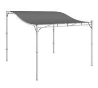 Outsunny Toit de rechange pour pergola Voile d'ombrage pour couverture de terrasse Bâche de rechange pour pavillon 3 x 3 m 298x293 cm Gris foncé