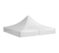 Outsunny Toit de rechange pour tonnelle pliable en tissu Oxford avec toit pointu imperméable et anti-UV Blanc 3 x 3 m
